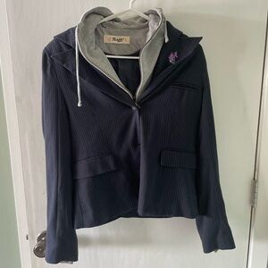 Women's Navy Blazer with Hoodie